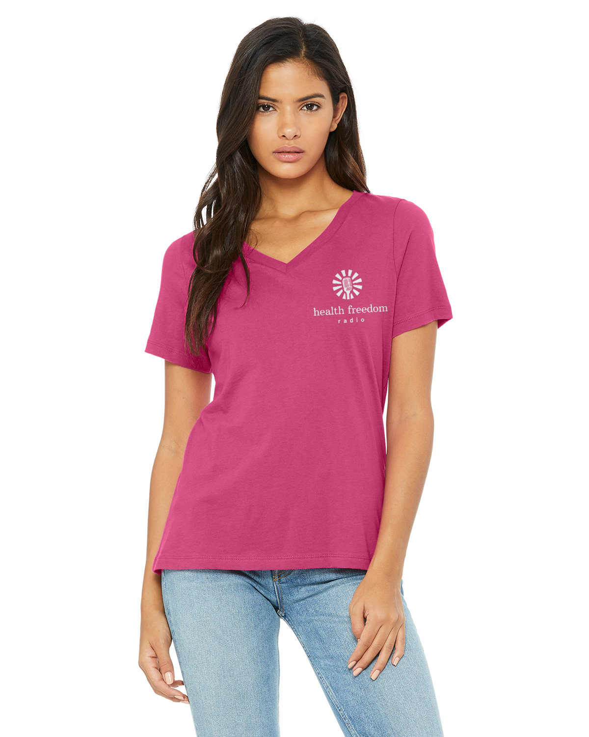 Ladies' Relaxed Cotton V-Neck T-Shirt