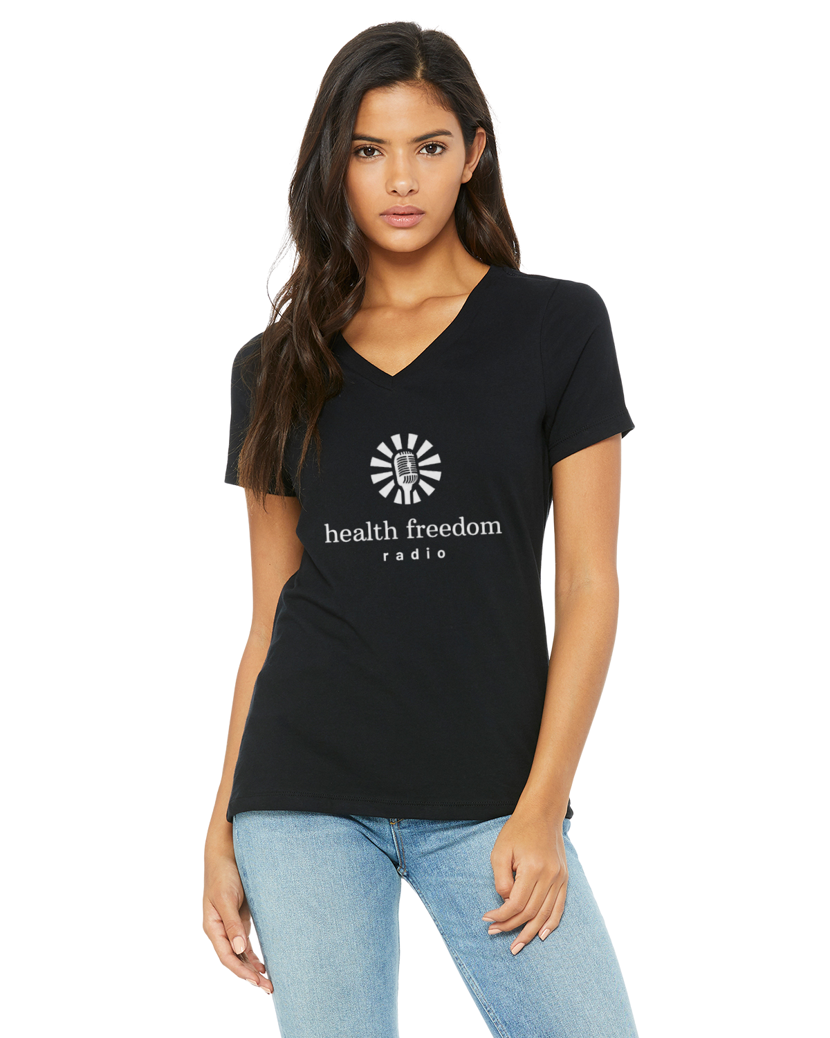 Ladies' Relaxed Cotton V-Neck T-Shirt