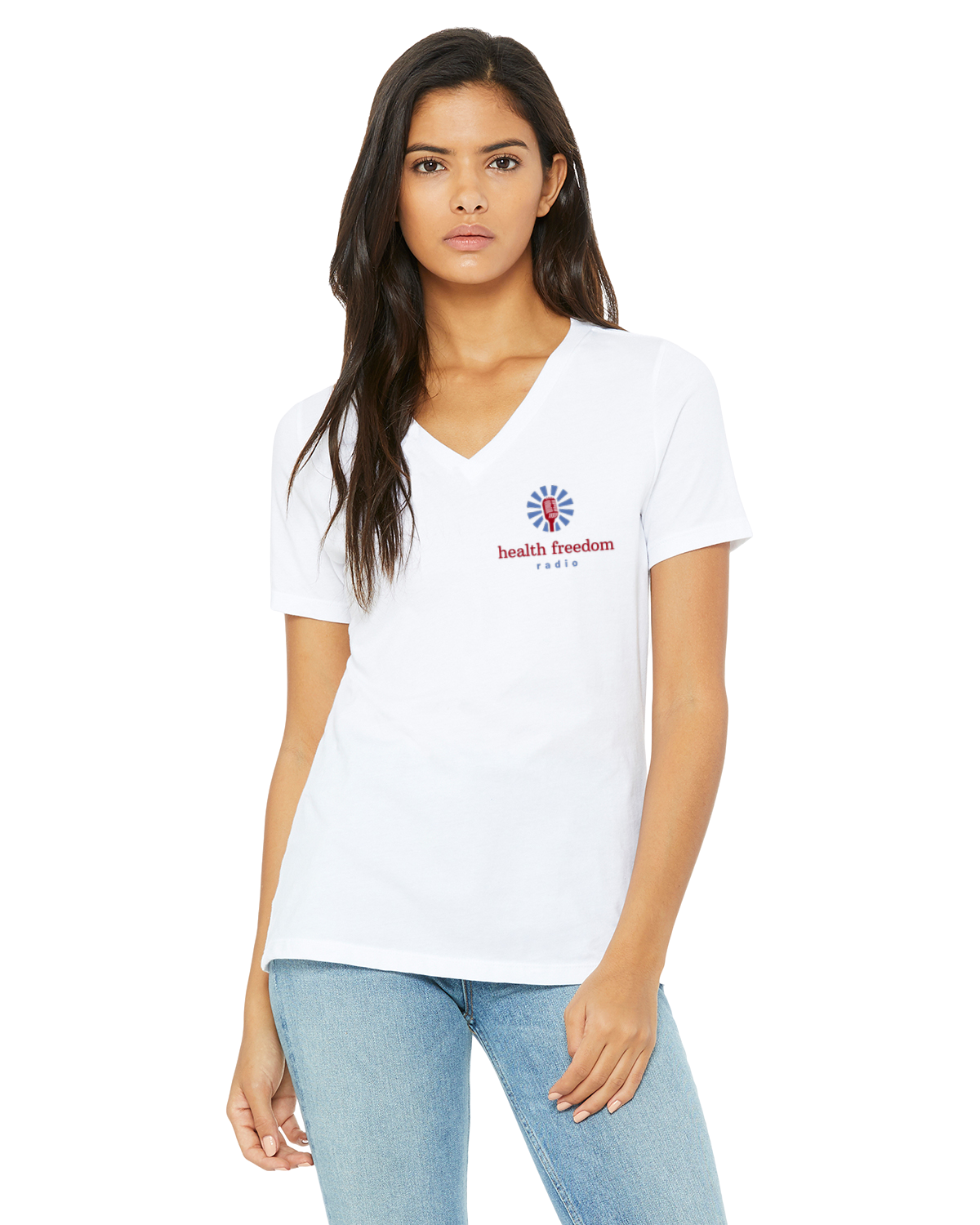 Ladies' Relaxed Cotton V-Neck T-Shirt
