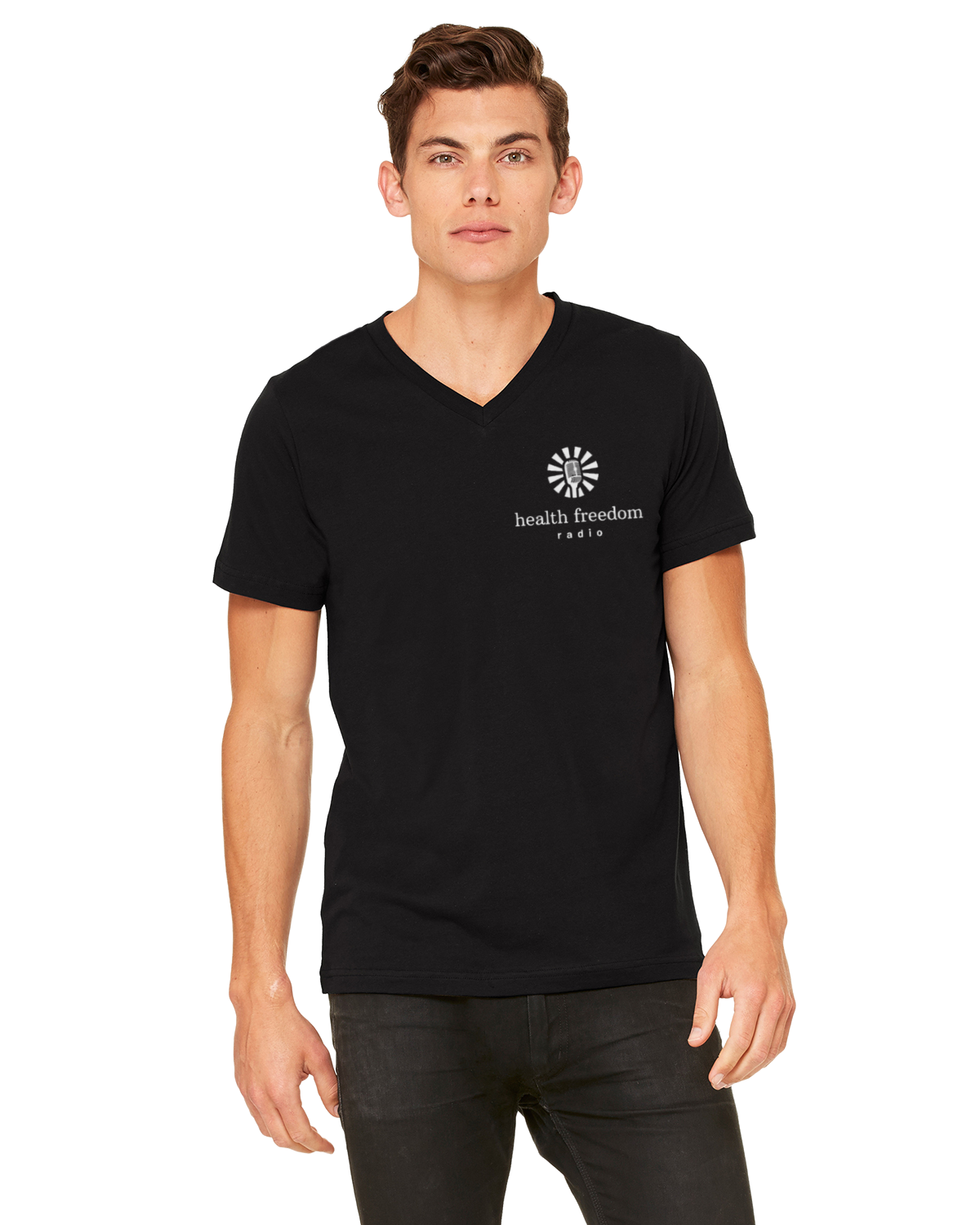 Unisex Short-Sleeve Cotton V-Neck T-Shirt